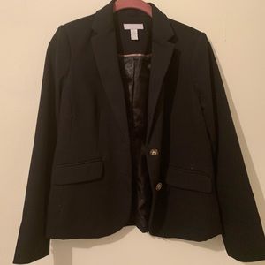 Black blazer with button detail